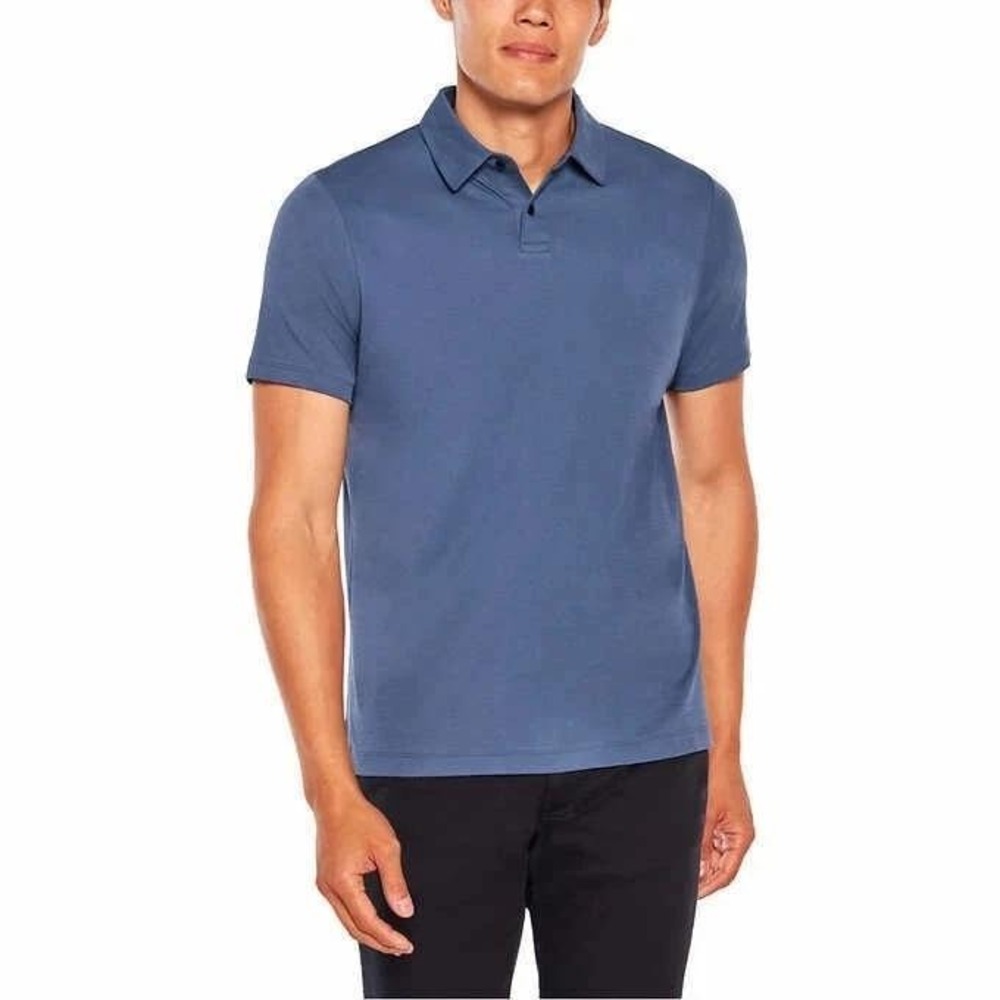 2 Pack Banana Republic Men's XXL Blue Black Luxury Touch Polo Shirt Cotton